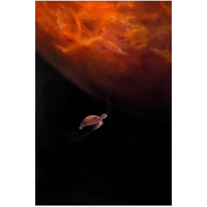 The author's oil painting "God of the beginning of time"